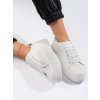 Biele pánske športové topánky bez opätku podpätku Shelvt kod CCC -1- MS4036W/GO