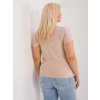Dámske plus size farba béžová kód RV-TS-9475.60