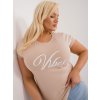 Dámske plus size farba béžová kód RV-TS-9475.60