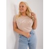 Dámske plus size farba béžová kód RV-TS-9476.25