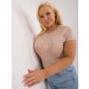 Dámske plus size farba béžová kód RV-TS-9476.25