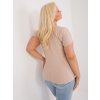 Dámske plus size farba béžová kód RV-TS-9476.25