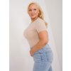 Dámske plus size farba béžová kód RV-TS-9481.60
