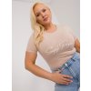 Dámske plus size farba béžová kód RV-TS-9481.60