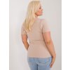 Dámske plus size farba béžová kód RV-TS-9481.60