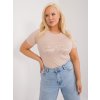 Dámske plus size farba béžová kód RV-TS-9481.60
