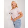 Dámske plus size farba svetlo-ružová kód RV-TS-9481.60