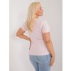 Dámske plus size farba svetlo-ružová kód RV-TS-9481.60