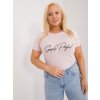 Dámske plus size farba svetlo-ružová kód RV-TS-9481.60