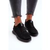 Dámske čierne tenisky na nízkom podpätku z textilu kód obuvi TE- CCC -01-23SP02-5746 BLACK : Naše topky dnes (Veľkosť 37)