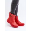 Dámske červené gumáky z peny na rovnej podrážke, kód produktu 752 RED
