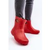 Dámske červené gumáky z peny na rovnej podrážke, kód produktu 752 RED