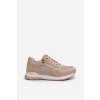 Dámské tenisky s flitry a zipem INBLU IN000365 Beige (Veľkosť 38)
