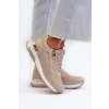 Dámské tenisky s flitry a zipem INBLU IN000365 Beige (Veľkosť 38)