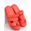 Dámske oranžové šľapky z eko kože na bežné nosenie, kód produktu ZX6038