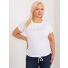 Dámske tričko plus size biela RV-TS-9478.60