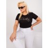 Dámske tričko plus size čierna RV-TS-9480.85