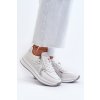 Dámske kožené tenisky na platforme biele ligustr / 24SP08-6700 WHITE (Veľkosť 36)