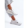 Dámske kožené tenisky na platforme biele ligustr / 24SP08-6700 WHITE (Veľkosť 36)