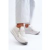 Dámske kožené tenisky na platforme biele ligustr / 24SP08-6700 WHITE (Veľkosť 36)