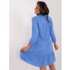 Dámske modre šaty s volánom kód produktu D73761Z30425A (Farba Modrá, Veľkosť S)
