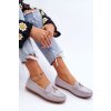 Dámske sivé mokasíny z eko semišu s platformou a slip-on zapínaním, ZA28P GREY