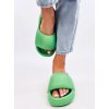 Dámske zelené šľapky na bežné nosenie s otvorenou špičkou, kód produktu CK258