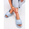 Dámske modré šľapky na bežné nosenie s otvorenou špičkou, kód produktu CK258