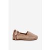 Dámske béžové espadrilky z EKO semišu s rovnou podrážkou, kód produktu B-727 APRICOT