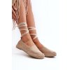 Dámske béžové espadrilky z EKO semišu s rovnou podrážkou, kód produktu B-727 APRICOT