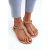 Zlaté dámske plastové sandále Ipanema s trblietkami na rovnej podrážke, kód produktu 26914 BEIGE/GOLD