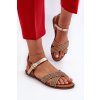 Dámské ploché sandály S.Barski MY923 hnědé (Veľkosť 36)