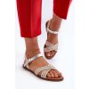 Ploché Dámske Sandále s.barski my923 béžove / MY923 WHITE (Veľkosť 36)