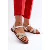 Ploché Dámske Sandále s.barski my923 béžove / MY923 WHITE (Veľkosť 36)