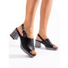 Čierne dámske sandále na hrubom podpätku Sergio leone kod CCC -1- SK-572B