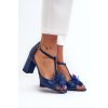 Dámske sandále  modré kód obuvi 2758/245 (Veľkosť 40)