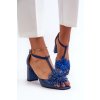 Dámske sandále  modré kód obuvi 2758/245 (Veľkosť 40)