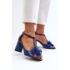 Dámske sandále  modré kód obuvi 2758/245 (Veľkosť 40)