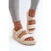 Dámske Sandále na platforme big star nn274751 béžove / (Veľkosť 36)