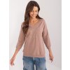 Dámska blúzka over size tmavo-béžová RV-BZ-9143.87P