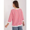 Dámska blúzka over size bielo-červená RV-BZ-9579.70