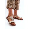 Dámské ploché sandály Sergio Leone SK070H zlaté (Veľkosť 36)