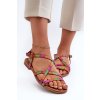 Ploché Dámske kožené Sandále maciejka 06635-39 multikolor / 06635-39/00-0 MULTI (Veľkosť 36)