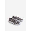 Pohodlné chlapecké papuče na suchý zips befado 974y552 šedé / 974Y552 GREY/YELLOW (Veľkosť 34)