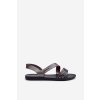 Dámske čierne gumové sandále Ipanema na rovnej podrážke, kód produktu 82429 BLK/SILVER