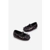 Detské baletky zdobené flitry čierne weries / 403-1A/2A/3A BLACK (Veľkosť 19)