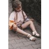 Detské sandálky s remienkom s kvetmi biele nestalee / 332-2B/3B WHT/MULTI (Veľkosť 25)