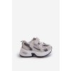 Detské športové tenisky na suchý zipss šedé rulagia / 891-1B/2B/3B GREY (Veľkosť 18)