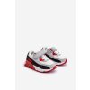 Detské tenisky na suchý zips červené krissandra / 108-1F/2F/3F WHT/RED (Veľkosť 19)