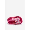 Ružové detské gumové šľapky s ozdobným vzorom, kód produktu 83545 PINK